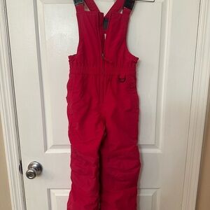 Kids pink Snow Bib Overalls